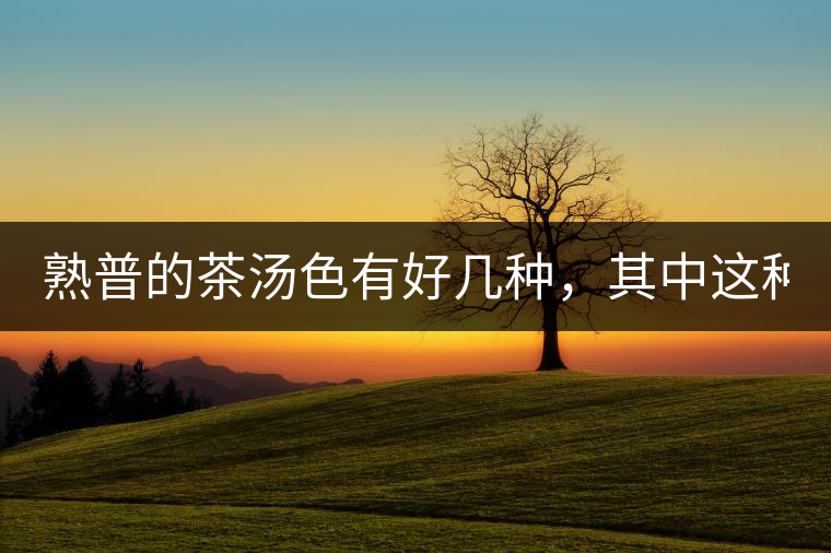 熟普的茶湯色有好幾種，其中這種不建議喝！