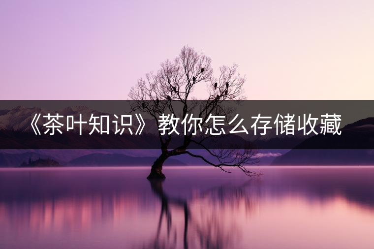 《茶葉知識(shí)》教你怎么存儲(chǔ)收藏普洱茶？