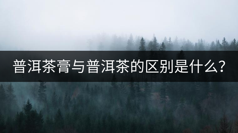 普洱茶膏與普洱茶的區(qū)別是什么？