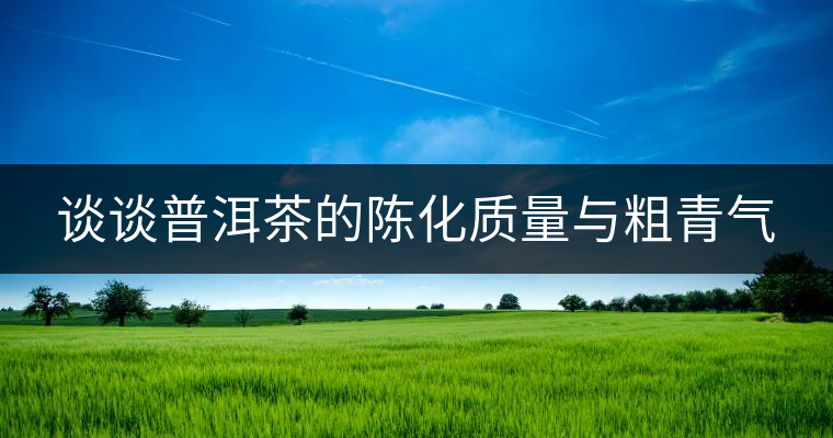 談?wù)勂斩璧年惢|(zhì)量與粗青氣