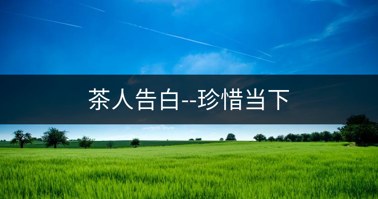 茶人告白--珍惜當(dāng)下 茶人告白--珍惜當(dāng)下