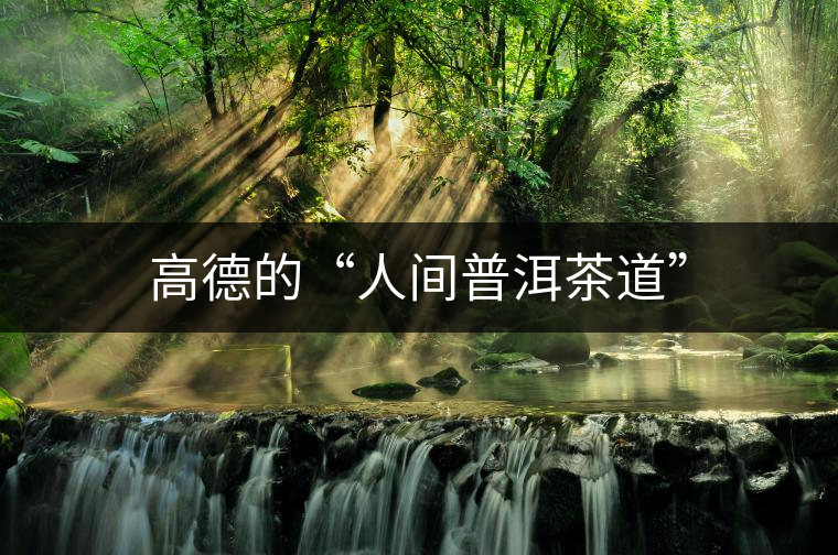 高德的“人間普洱茶道”