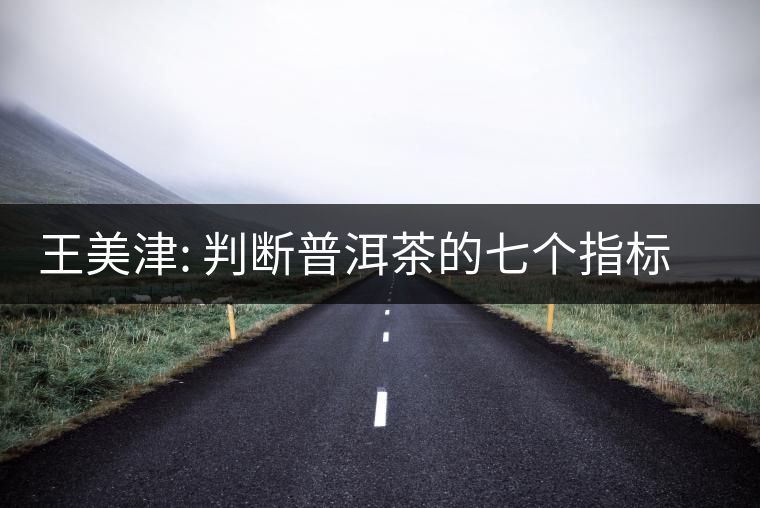 王美津: 判斷普洱茶的七個(gè)指標(biāo) 之二丨形