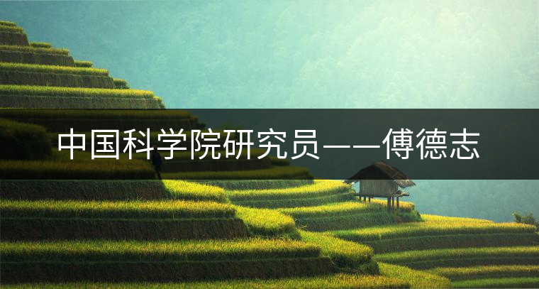 中國科學(xué)院研究員——傅德志
