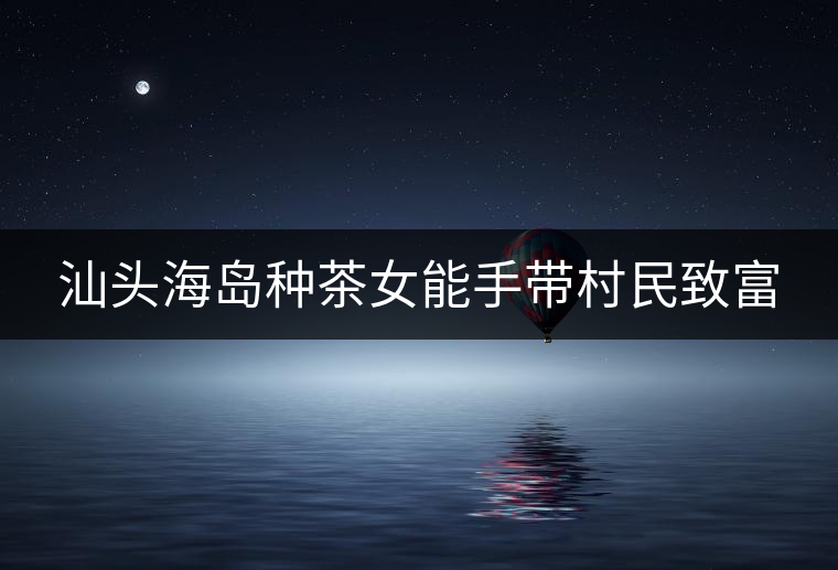 汕頭海島種茶女能手帶村民致富