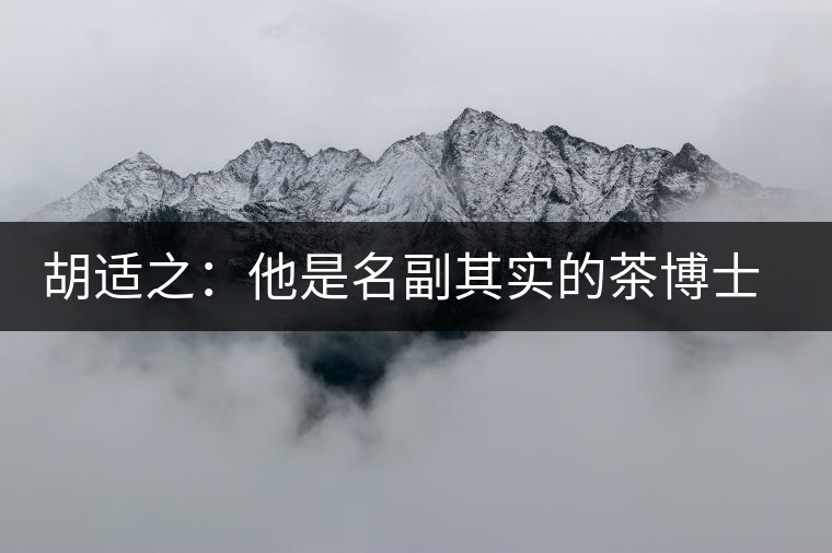 胡適之：他是名副其實的茶博士，愛毛峰，好龍井