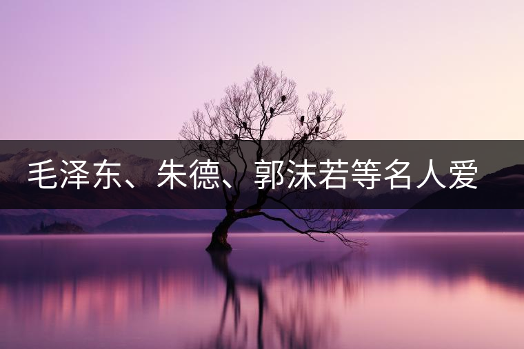 毛澤東、朱德、郭沫若等名人愛(ài)茶的種種故事