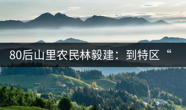 80后山里農(nóng)民林毅建：到特區(qū)“玩”電商賣茶