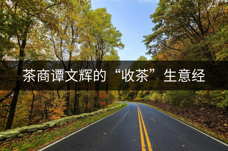 茶商譚文輝的“收茶”生意經(jīng)