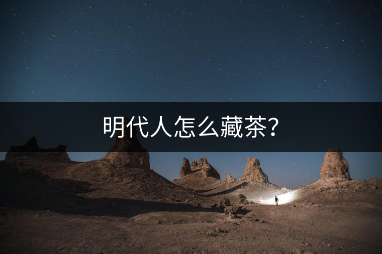 明代人怎么藏茶？