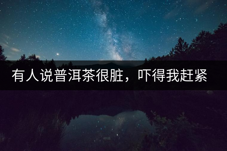 有人說普洱茶很臟，嚇得我趕緊喝杯熟茶壓壓驚