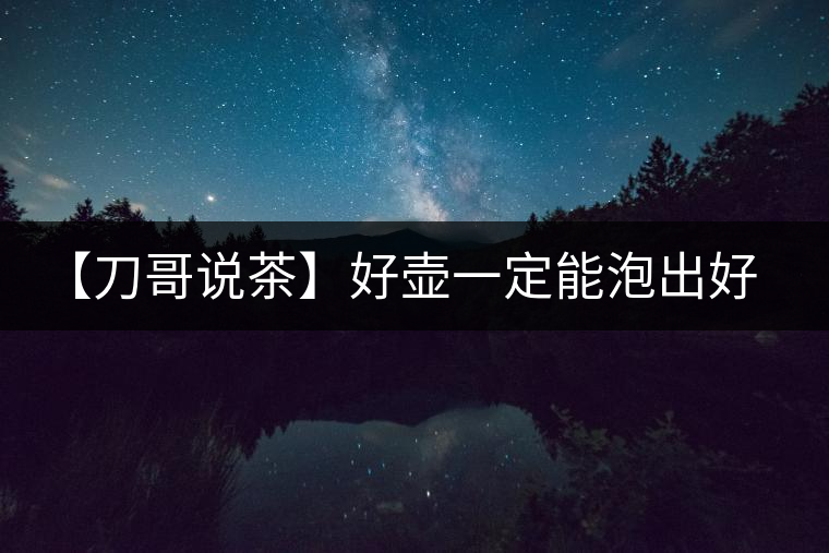 【刀哥說茶】好壺一定能泡出好茶？