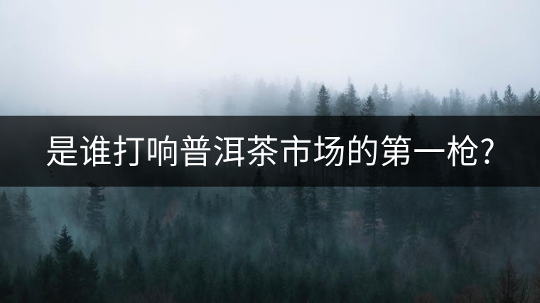 是誰(shuí)打響普洱茶市場(chǎng)的第一槍?