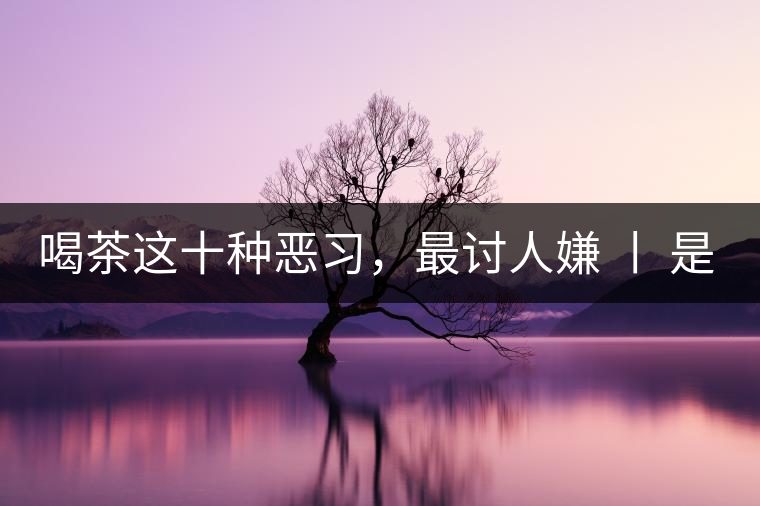 喝茶這十種惡習(xí)，最討人嫌 丨 是否同感？