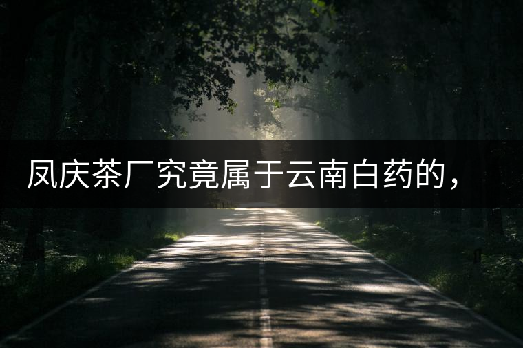 鳳慶茶廠究竟屬于云南白藥的，還是滇紅集團(tuán)的？
