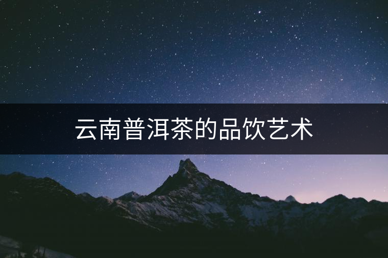 云南普洱茶的品飲藝術(shù)