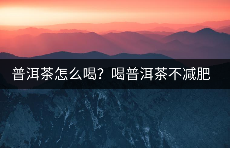 普洱茶怎么喝？喝普洱茶不減肥是為什么呢？喝普洱茶減肥要注意什么？