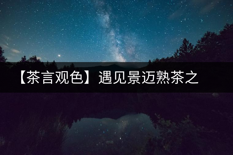 【茶言觀色】遇見景邁熟茶之美