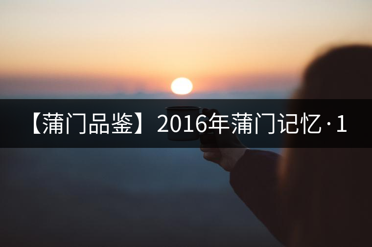 【蒲門品鑒】2016年蒲門記憶·1400