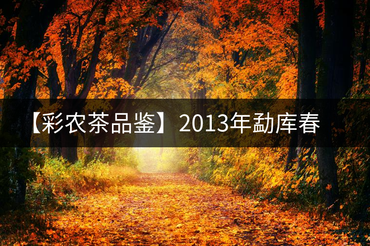 【彩農(nóng)茶品鑒】2013年勐庫春天 【彩農(nóng)茶品鑒】2013年勐庫春天