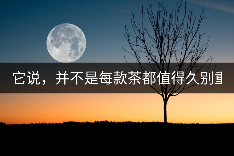 它說，并不是每款茶都值得久別重逢（組圖）