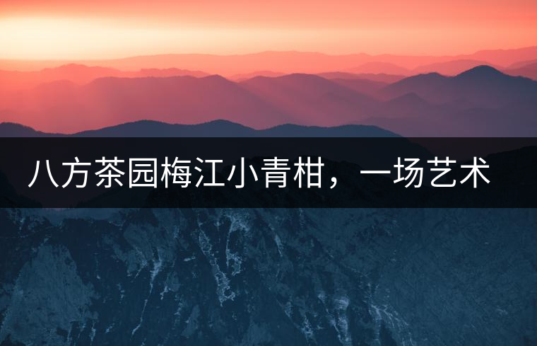 八方茶園梅江小青柑，一場藝術巔峰的際會【新品上市】！