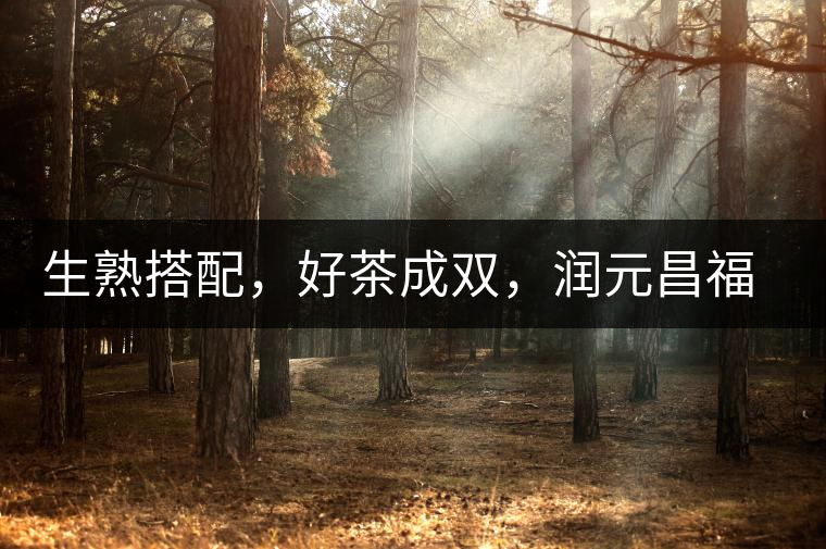 生熟搭配，好茶成雙，潤元昌福祿金瓜如意來襲