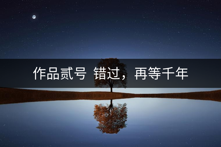 作品貳號  錯過，再等千年