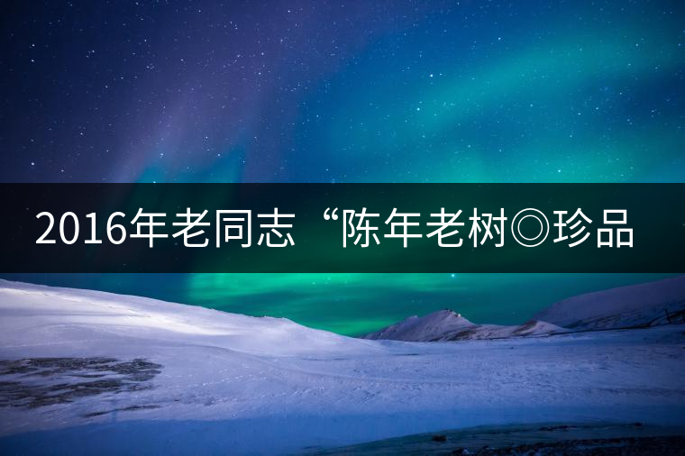 2016年老同志“陳年老樹◎珍品普洱”隆重上市！