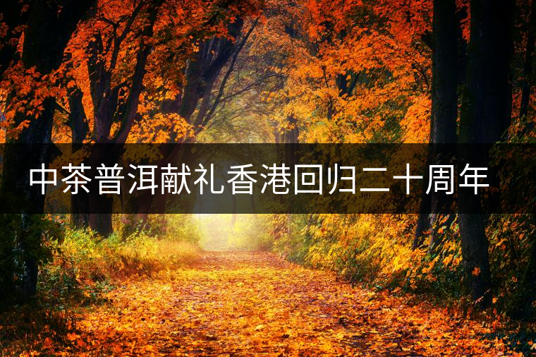 中茶普洱獻禮香港回歸二十周年紀念餅榮耀問世