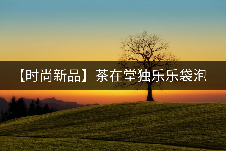 【時(shí)尚新品】茶在堂獨(dú)樂(lè)樂(lè)袋泡熟茶暖心上市！