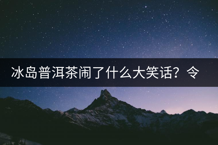 冰島普洱茶鬧了什么大笑話？令茶界人士們捧腹大笑？