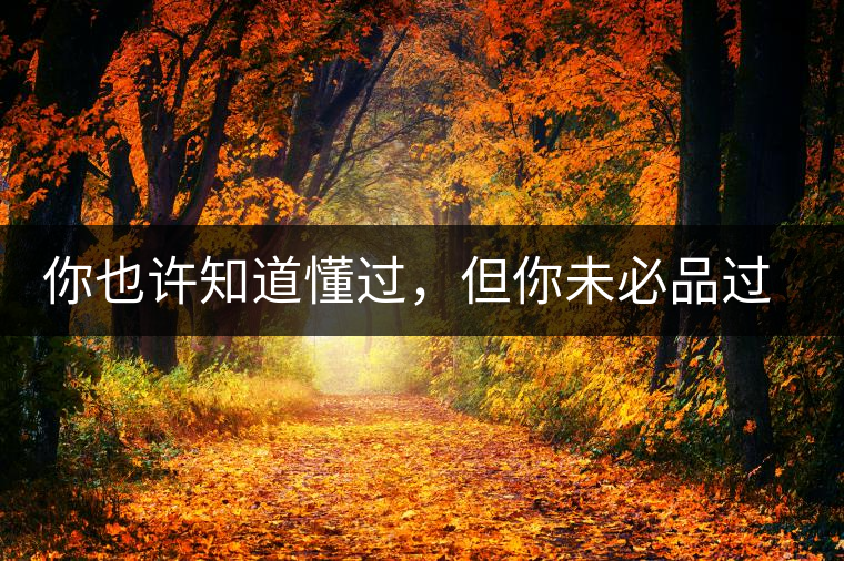你也許知道懂過，但你未必品過磨烈