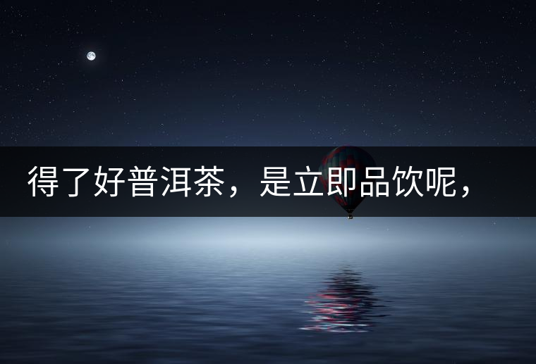 得了好普洱茶，是立即品飲呢，還是收藏？