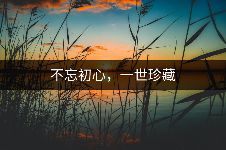 不忘初心，一世珍藏