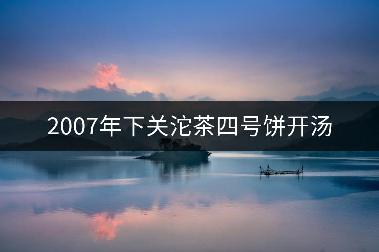 2007年下關(guān)沱茶四號餅開湯