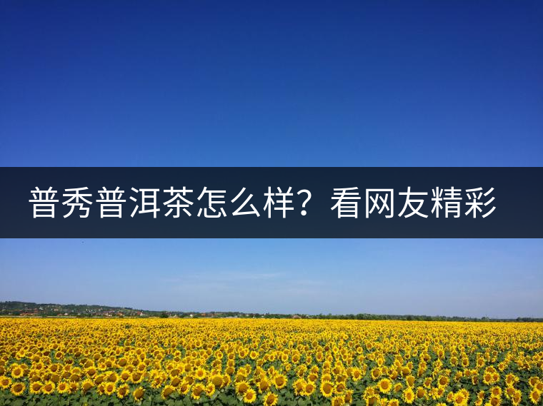 普秀普洱茶怎么樣？看網(wǎng)友精彩回答