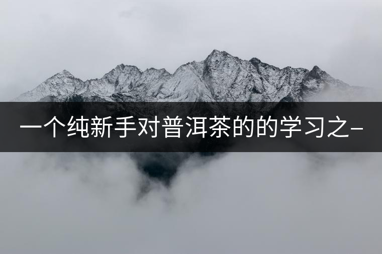 一個(gè)純新手對(duì)普洱茶的的學(xué)習(xí)之——【味】