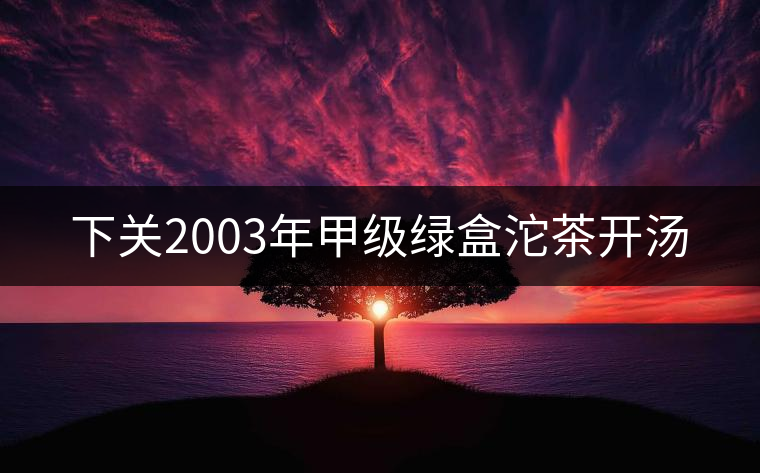下關(guān)2003年甲級綠盒沱茶開湯