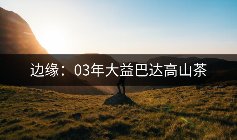 邊緣：03年大益巴達高山茶
