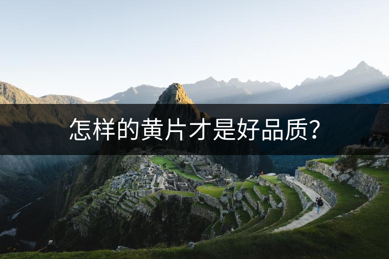 怎樣的黃片才是好品質(zhì)？