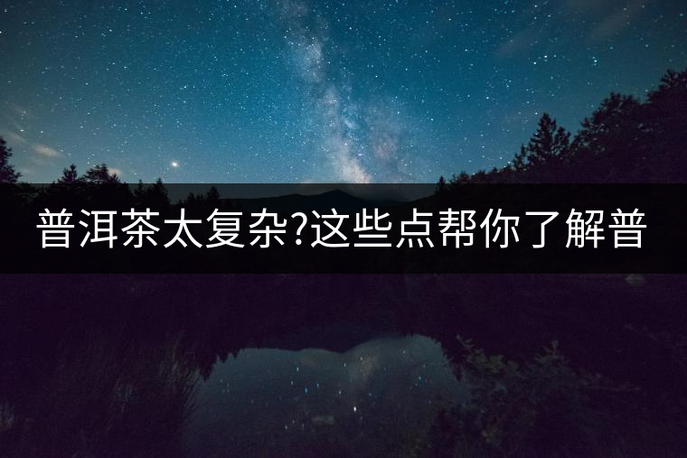 普洱茶太復雜?這些點幫你了解普洱茶