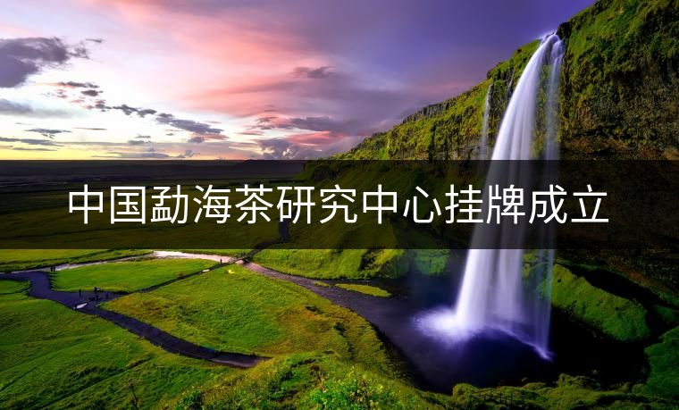 中國勐海茶研究中心掛牌成立