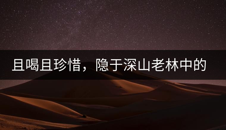 且喝且珍惜，隱于深山老林中的天門山高桿古樹茶