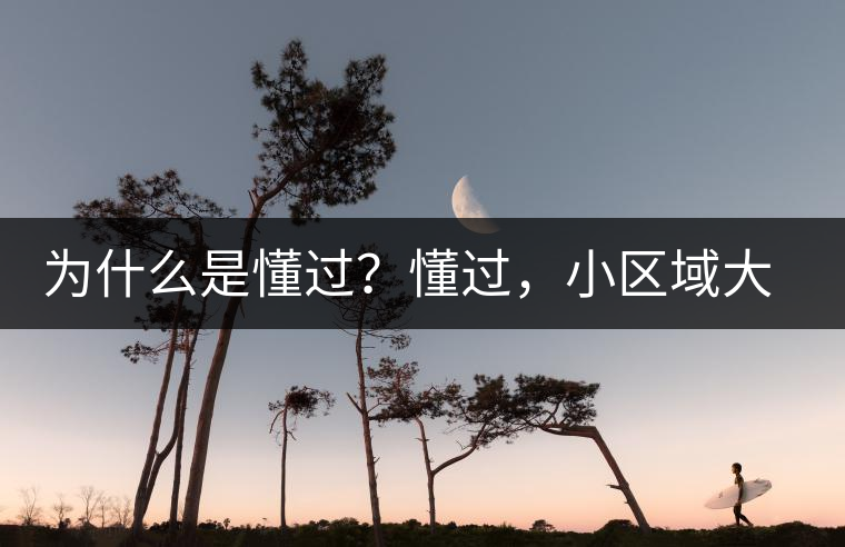 為什么是懂過(guò)？懂過(guò)，小區(qū)域大智慧