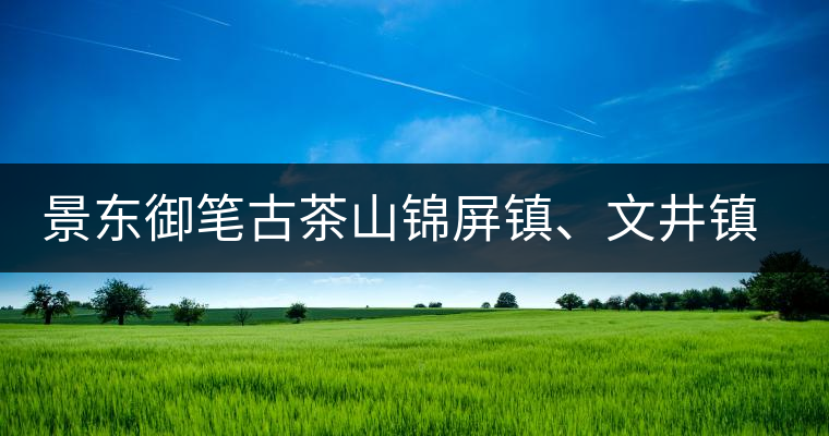 景東御筆古茶山錦屏鎮(zhèn)、文井鎮(zhèn)普洱茶口感特點(diǎn)