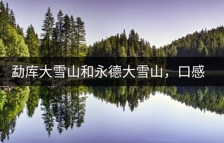 勐庫大雪山和永德大雪山，口感特點各不相同