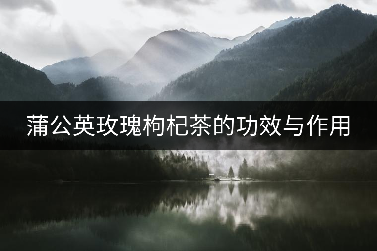 蒲公英玫瑰枸杞茶的功效與作用