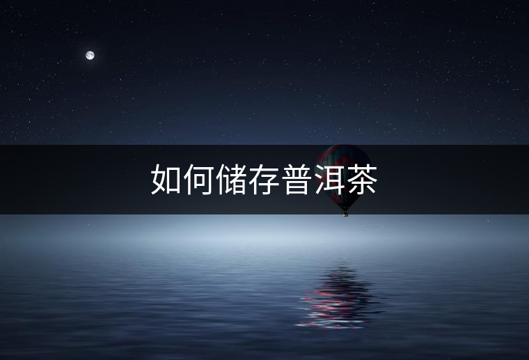 如何儲存普洱茶