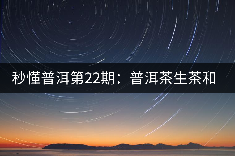秒懂普洱第22期：普洱茶生茶和熟茶能否混合存放？